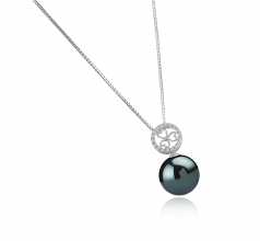 12-13mm AA Quality Tahitian Cultured Pearl Pendant in Klara Black