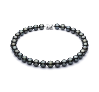 18 inch black pearl necklace